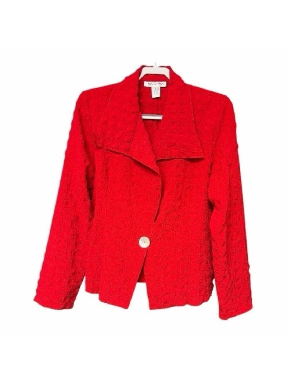DONNA TORAN Red Textured Women's Jacket